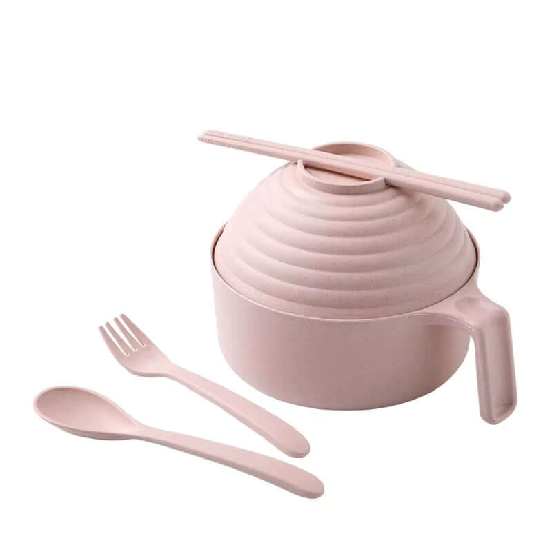 5Pcs Wheat Straw Anti-Hot Bowl Microwavable Bowl