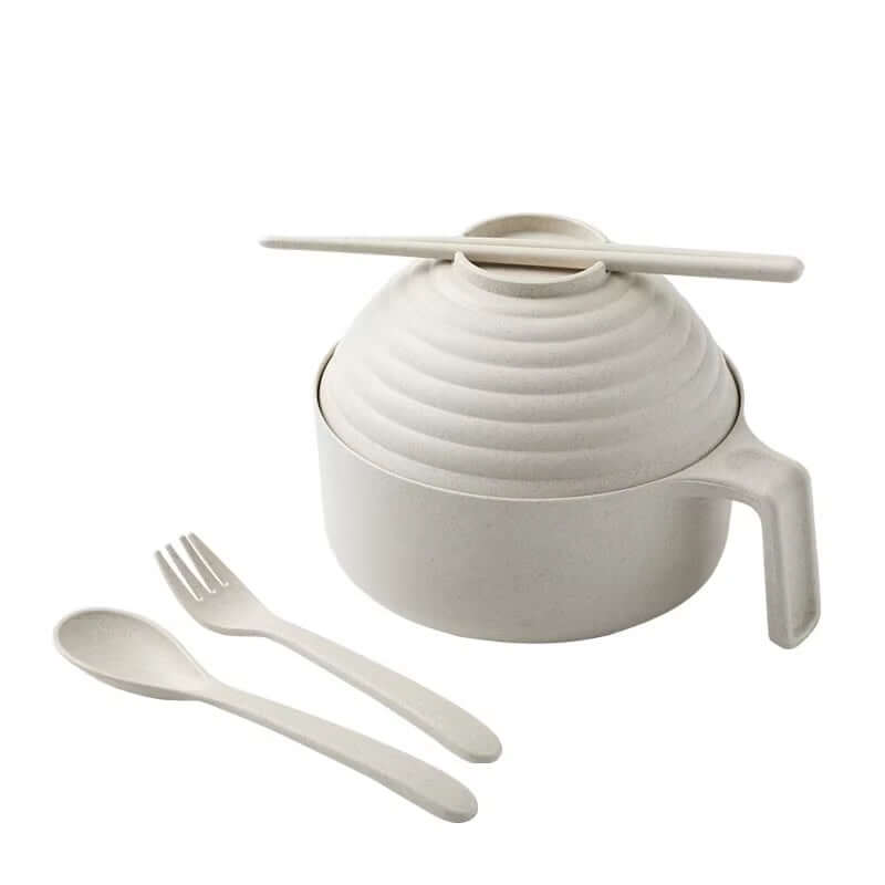 5Pcs Wheat Straw Anti-Hot Bowl Microwavable Bowl